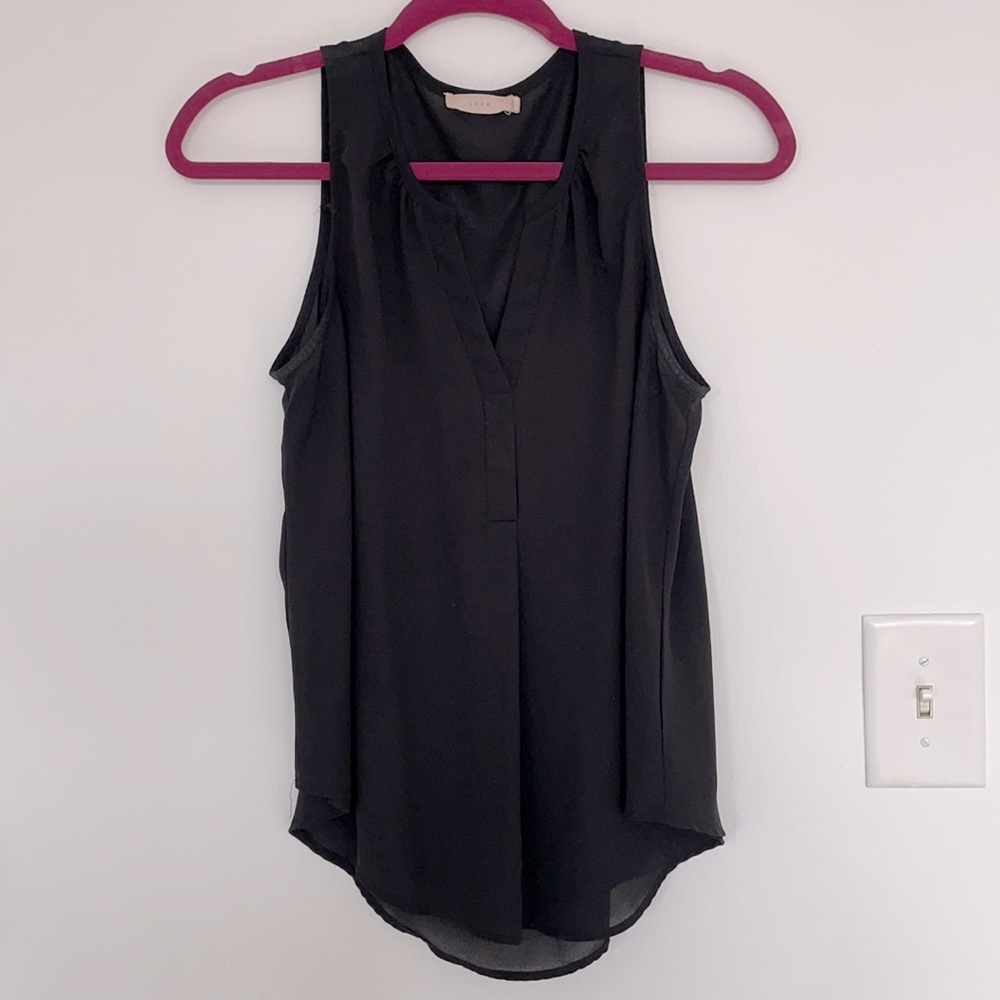 Black tank top blouse